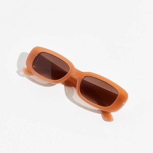 Free People Peach New Sensation Rectangle Sunglasses